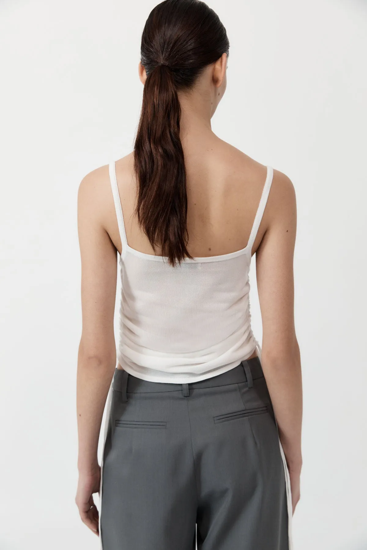 Ruched Tank - White sold by St. Agni product image thumbnail 4
