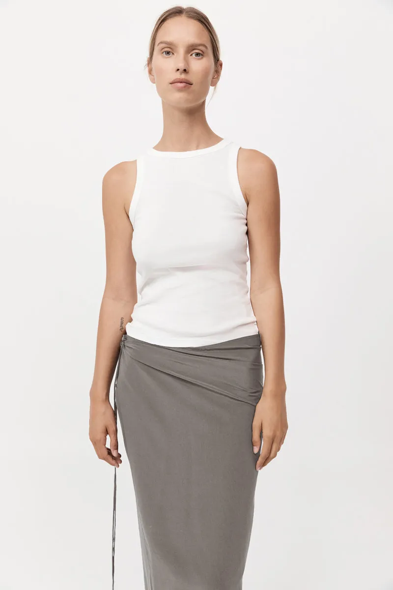 Silk Wrap Tie Skirt - Slate sold by St. Agni product image thumbnail 2