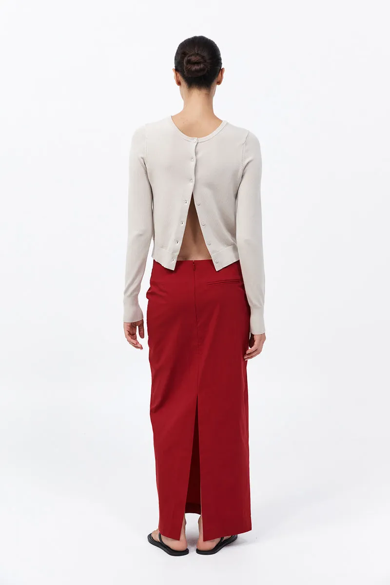 Minimal Column Skirt - Rosso sold by St. Agni product image thumbnail 3