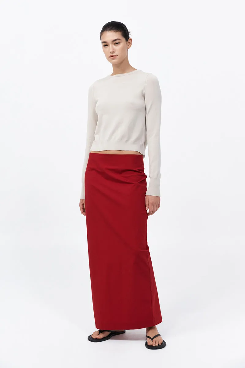 Minimal Column Skirt - Rosso sold by St. Agni product image thumbnail 2