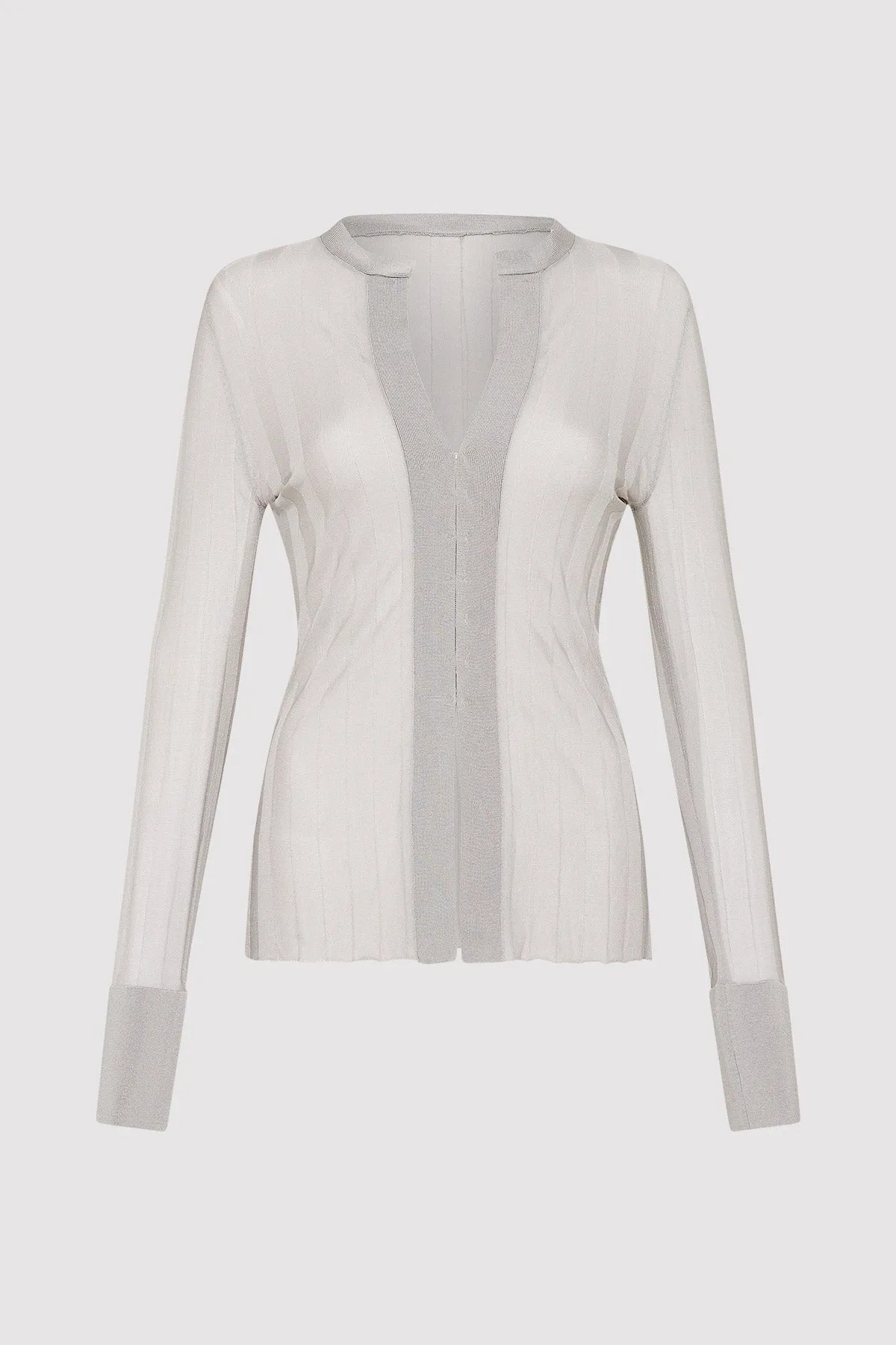 Fine Pleat Knit Shirt - Silver sold by St. Agni product image thumbnail 4