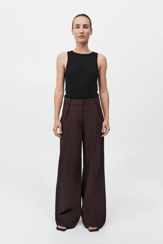 Utility Pleat Pants - Port sold by St. Agni