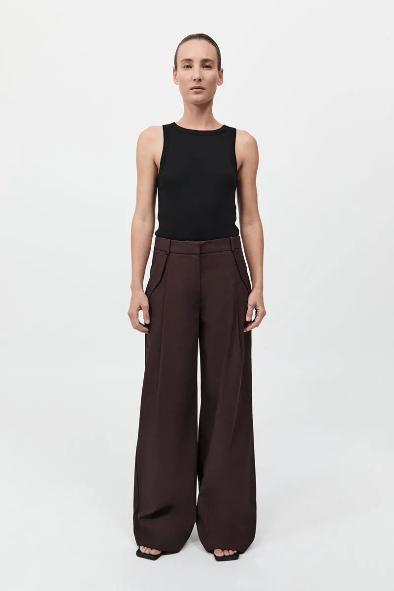 Utility Pleat Pants - Port sold by St. Agni