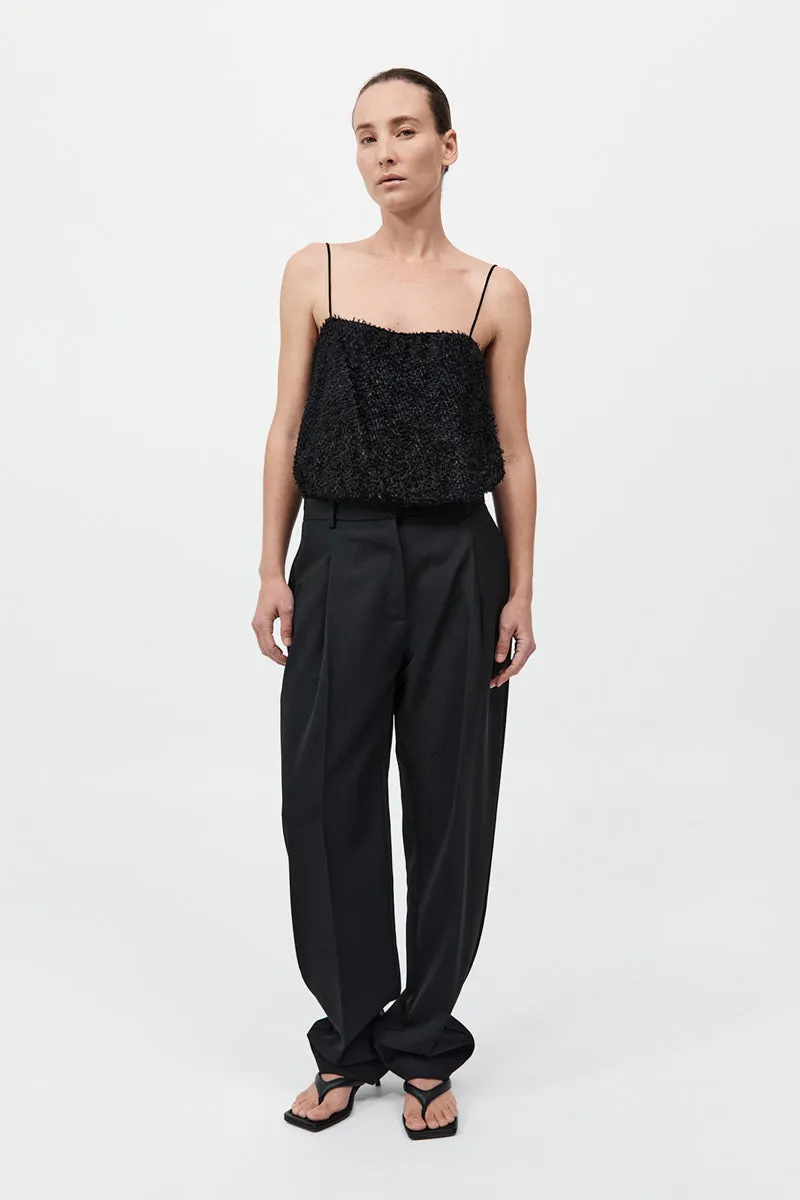 Tailored Pleat Pant - Black sold by St. Agni