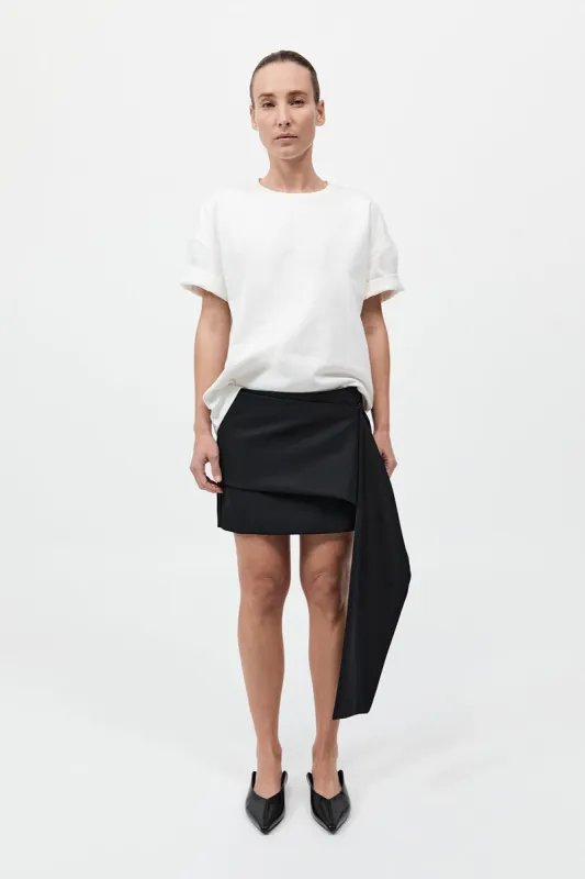 Scarf Mini Skirt - Black sold by St. Agni