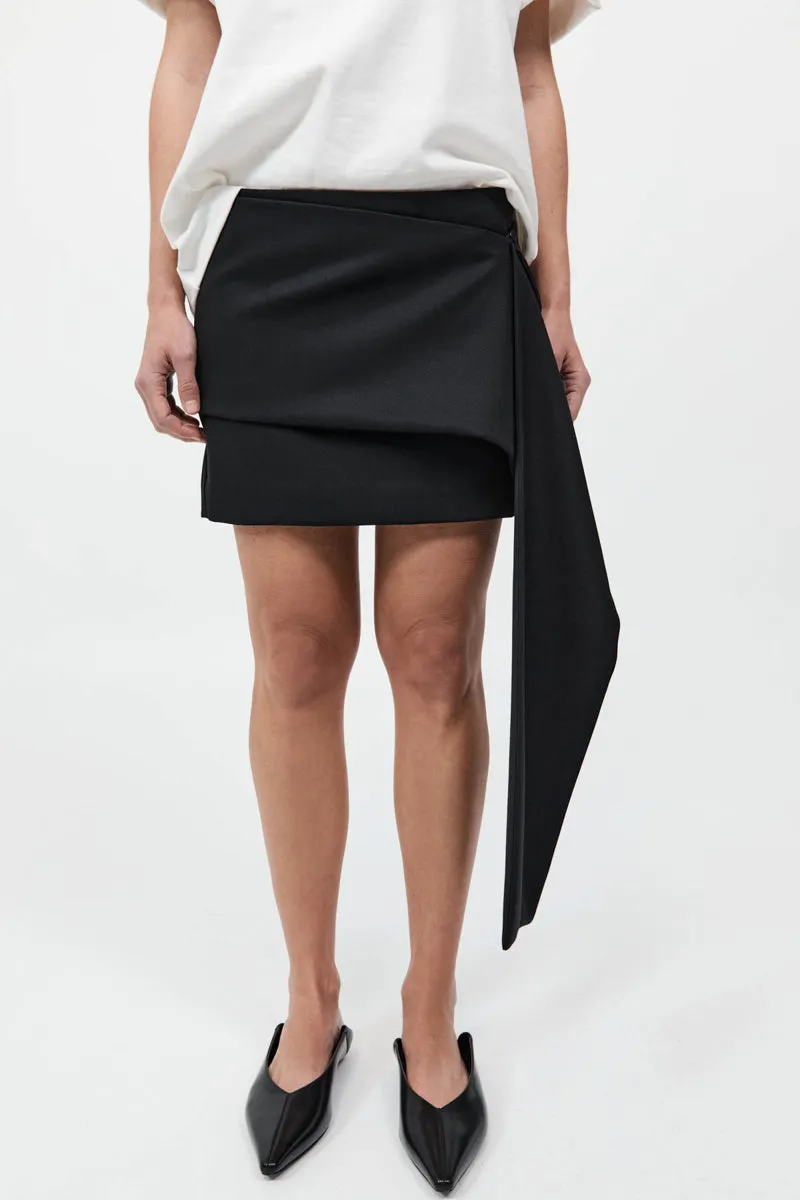 Scarf Mini Skirt - Black sold by St. Agni product image thumbnail 3