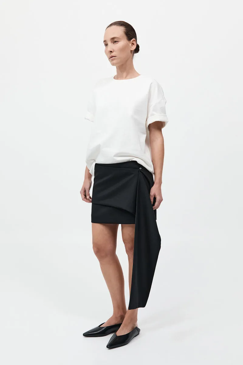 Scarf Mini Skirt - Black sold by St. Agni product image thumbnail 2