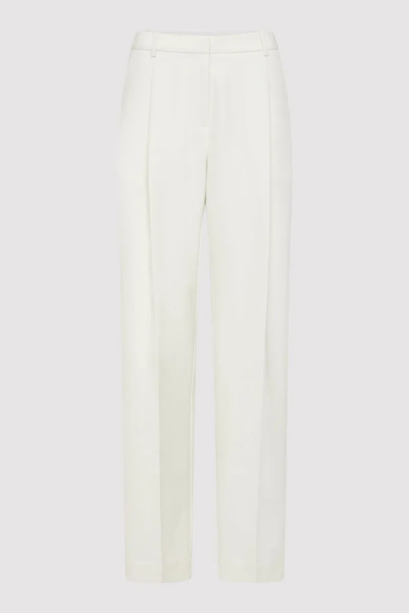 Tailored Pleat Pant - White sold by St. Agni product image thumbnail 5