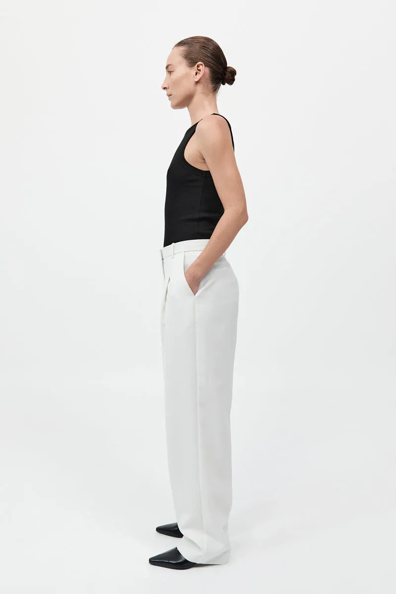 Tailored Pleat Pant - White sold by St. Agni product image thumbnail 3