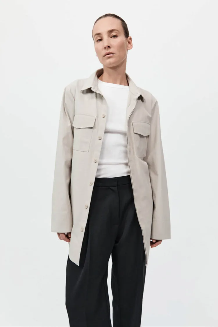Utility Shirt Jacket - Creme sold by St. Agni