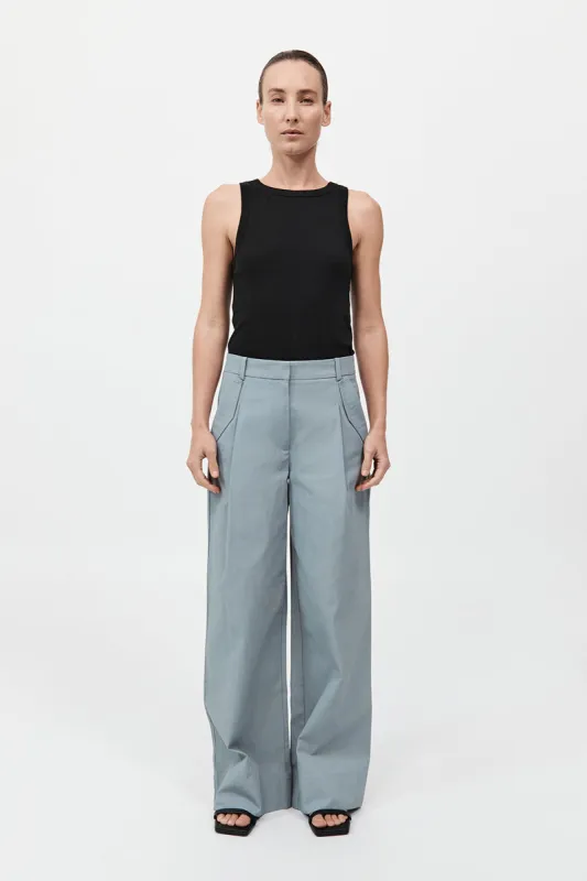 Utility Pleat Pants - Glacier sold by St. Agni