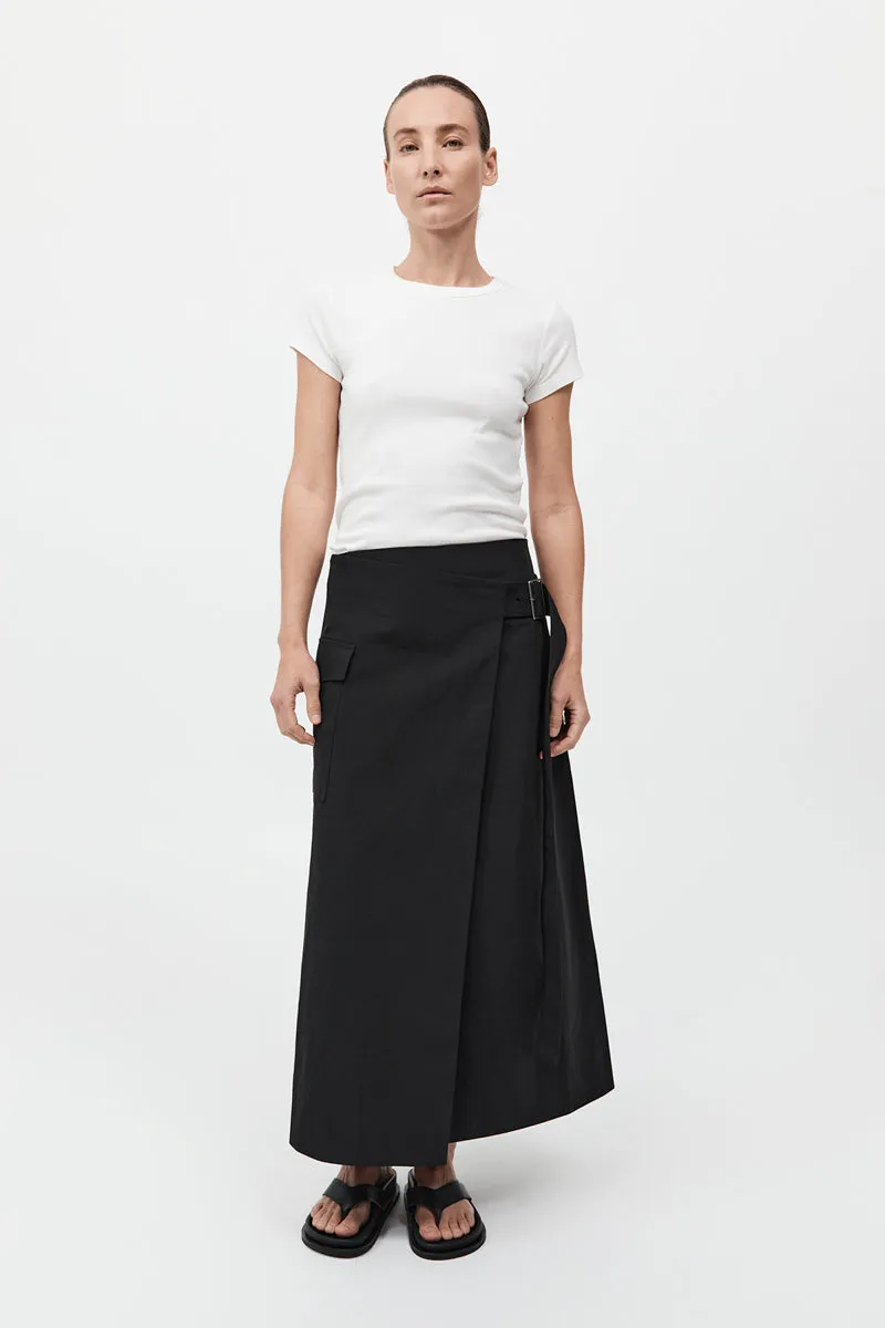 Utility Wrap Skirt - Black sold by St. Agni