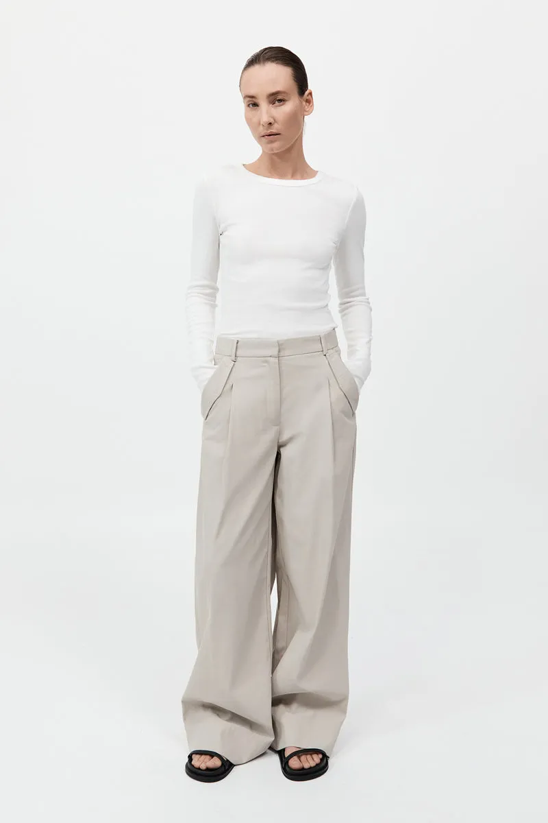 Utility Pleat Pants - Creme sold by St. Agni