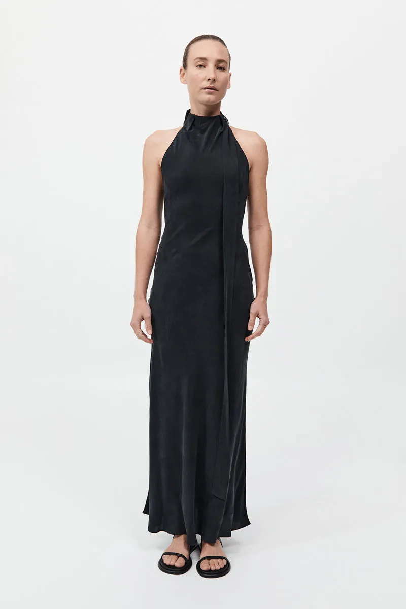 Bias Scarf Dress - Black sold by St. Agni