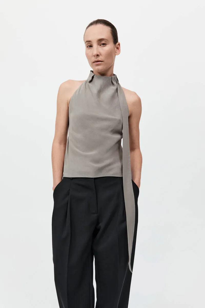 Bias Scarf Top - Slate sold by St. Agni