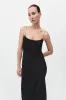 Fine Chain Silk Slip Dress - Black sold by St. Agni