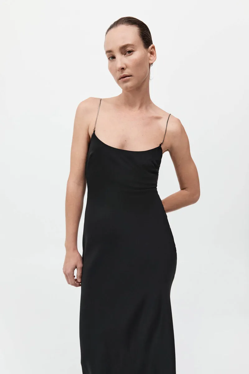 Fine Chain Silk Slip Dress - Black sold by St. Agni product image thumbnail 3