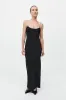 Fine Chain Silk Slip Dress - Black sold by St. Agni