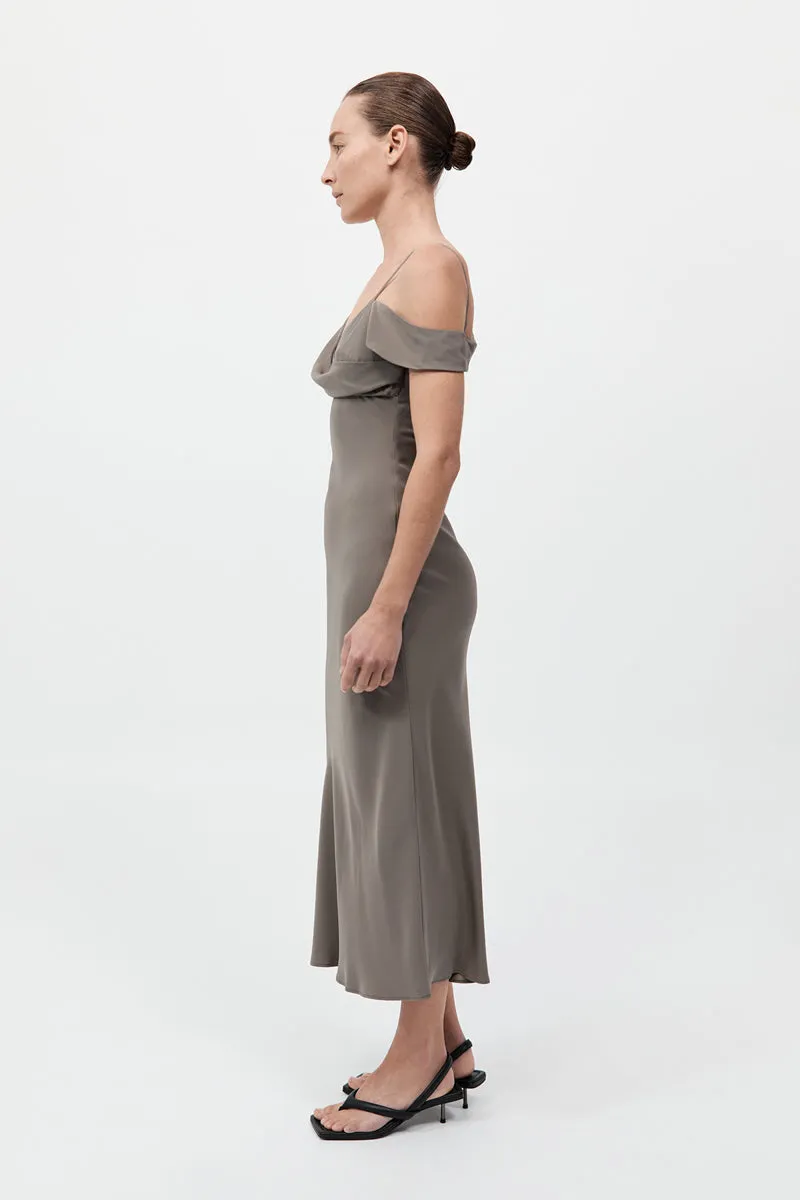 Silk Drape Dress - Slate sold by St. Agni product image thumbnail 5