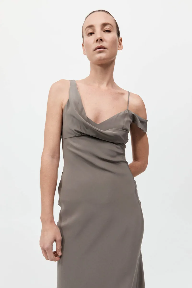 Silk Drape Dress - Slate sold by St. Agni product image thumbnail 2
