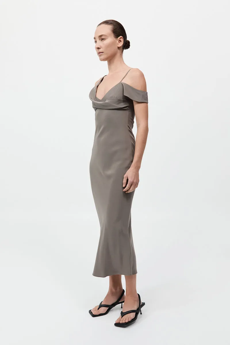 Silk Drape Dress - Slate sold by St. Agni product image thumbnail 4