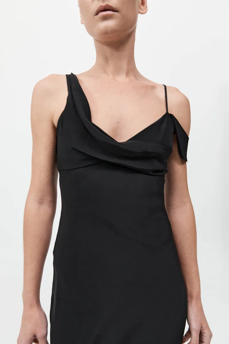 Silk Drape Dress - Black sold by St. Agni product image thumbnail 3