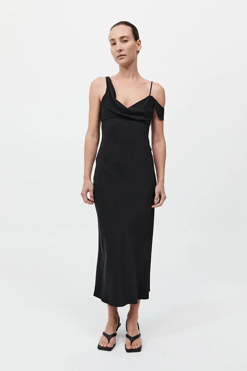 Silk Drape Dress - Black sold by St. Agni product image thumbnail 4