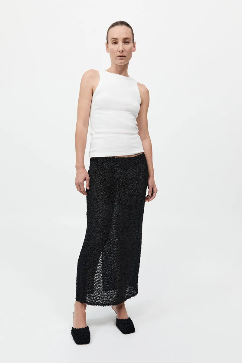 Feathered Silk Skirt - Black sold by St. Agni product image thumbnail 3