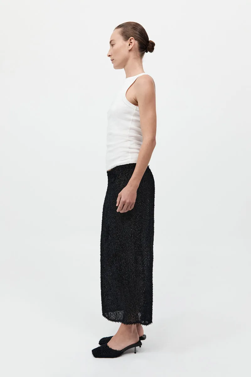 Feathered Silk Skirt - Black sold by St. Agni product image thumbnail 4