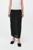 Feathered Silk Skirt - Black sold by St. Agni