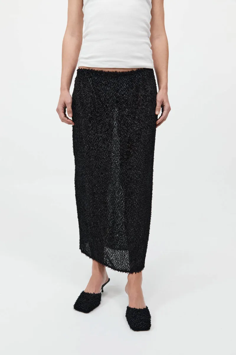 Feathered Silk Skirt - Black sold by St. Agni product image thumbnail 2