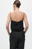 Feathered Silk Cami - Black sold by St. Agni