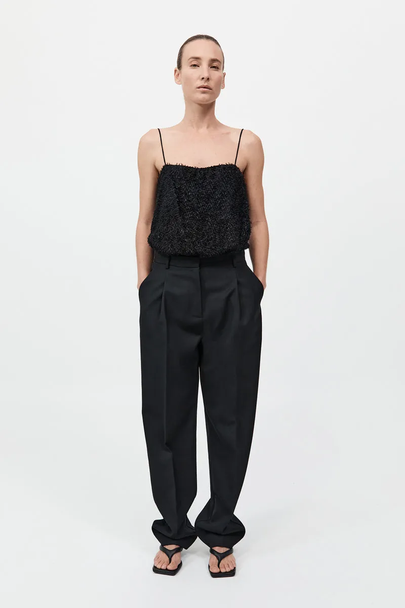 Feathered Silk Cami - Black sold by St. Agni product image thumbnail 5