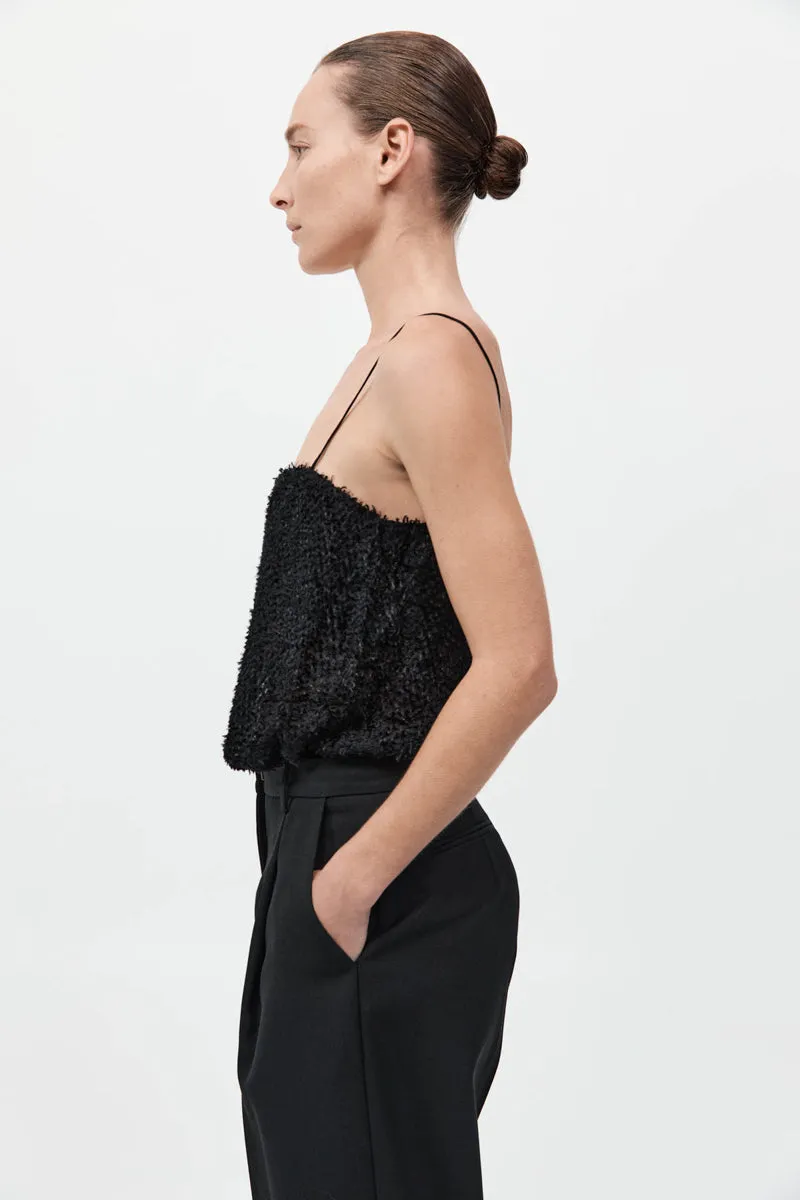 Feathered Silk Cami - Black sold by St. Agni product image thumbnail 3