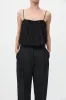 Feathered Silk Cami - Black sold by St. Agni