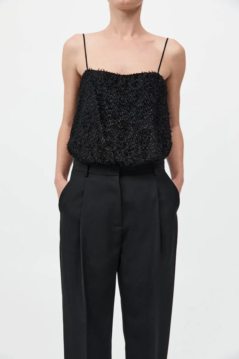 Feathered Silk Cami - Black sold by St. Agni product image thumbnail 2