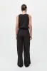 Wool Pinstripe Tapered Pants - Mahogany Stripe sold by St. Agni