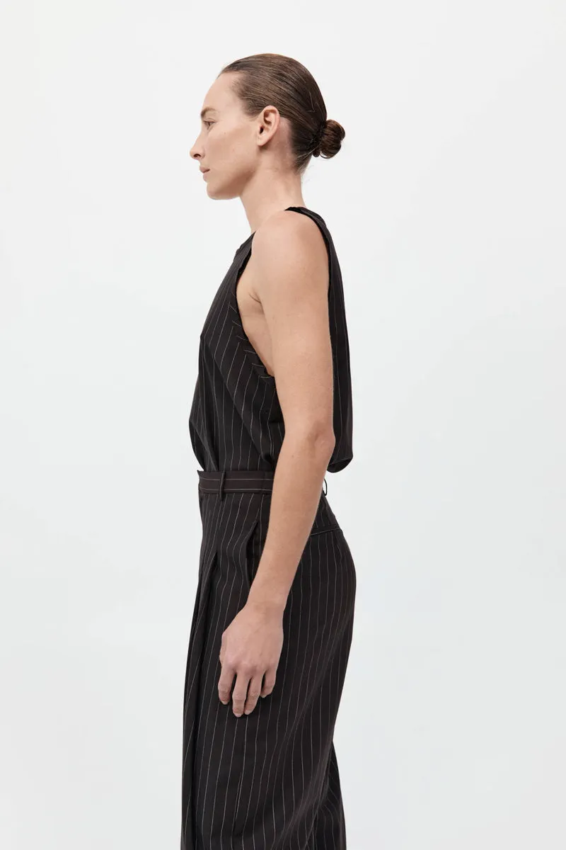 Wool Pinstripe Tank - Mahogany Stripe sold by St. Agni product image thumbnail 5