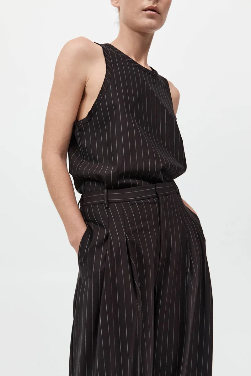 Wool Pinstripe Tank - Mahogany Stripe sold by St. Agni product image thumbnail 2
