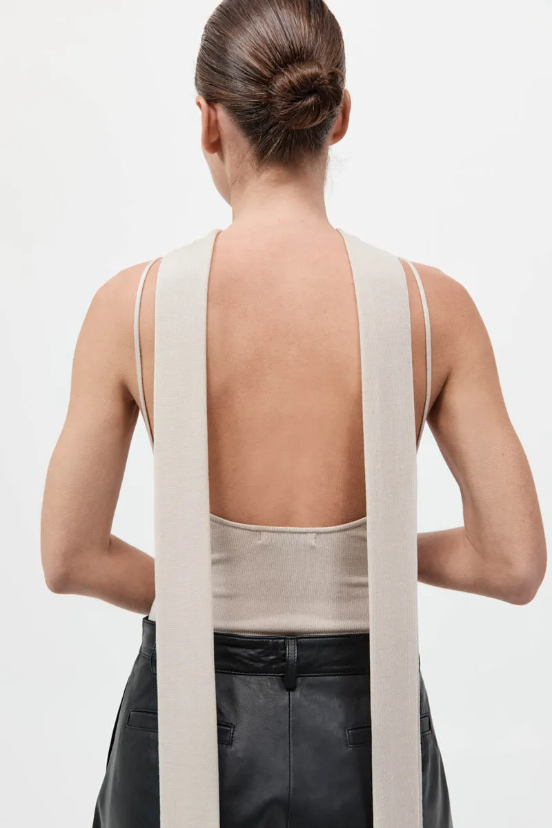 Knit Scarf Top - Creme sold by St. Agni product image thumbnail 5