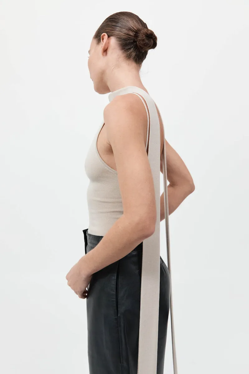 Knit Scarf Top - Creme sold by St. Agni