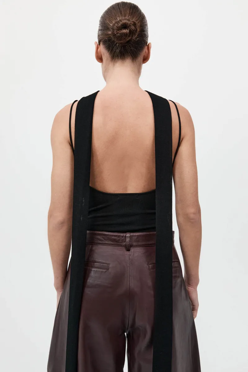 Knit Scarf Top - Black sold by St. Agni product image thumbnail 5