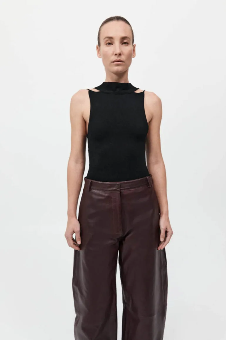 Knit Scarf Top - Black sold by St. Agni