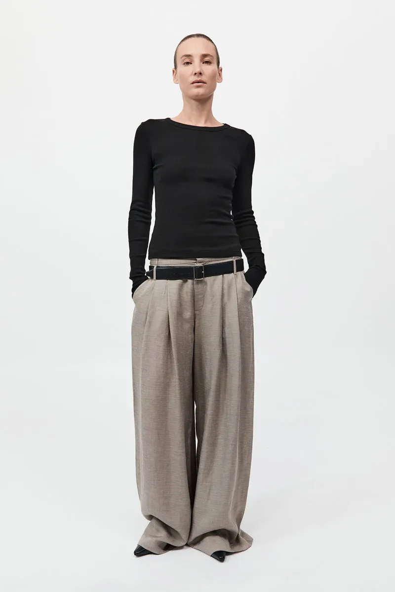 Organic Cotton Long Sleeve Top - Jet Black sold by St. Agni