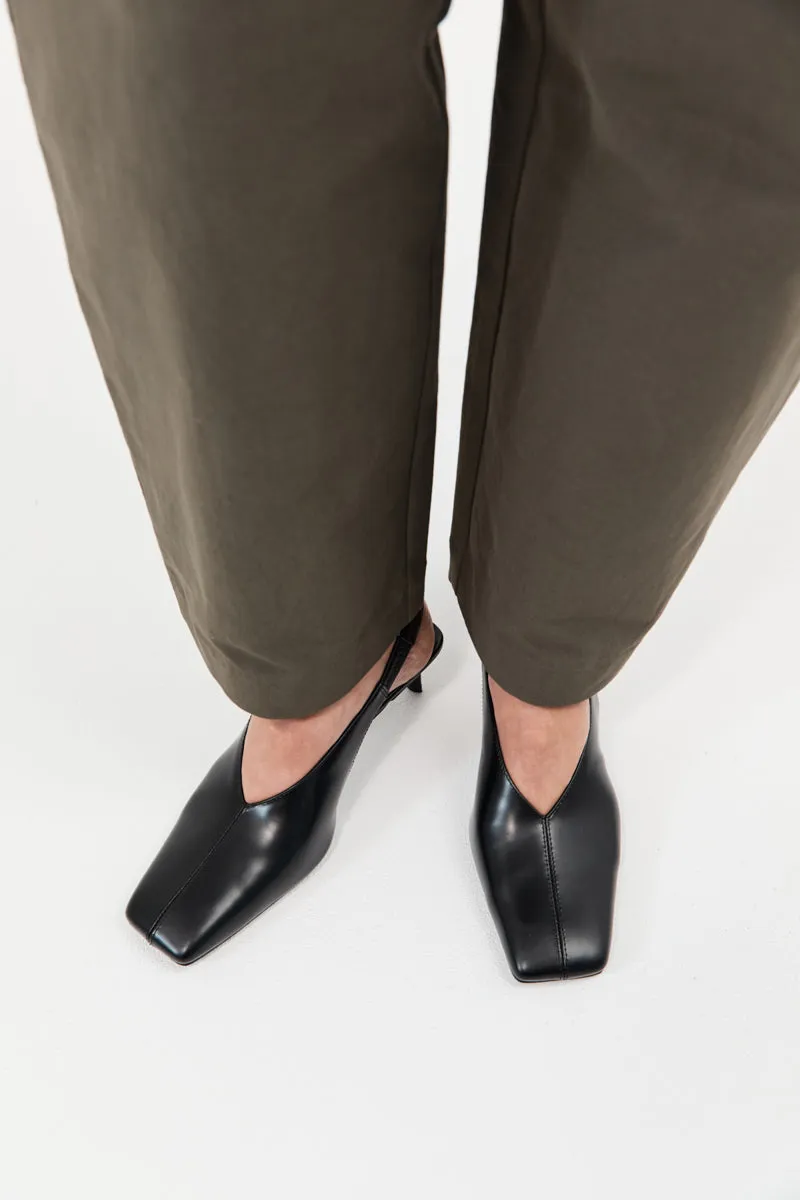 Square Toe Sling Back Heel - Black sold by St. Agni product image thumbnail 3