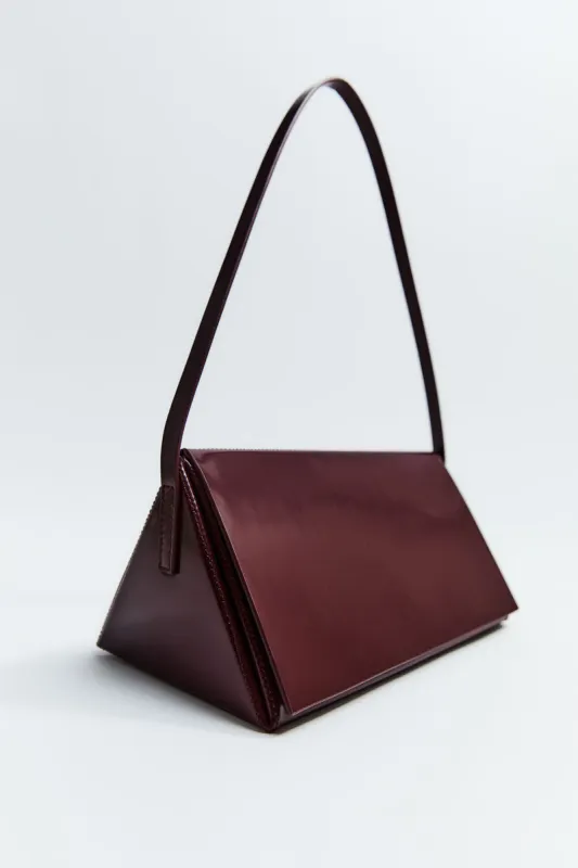 Triangle Origami Shoulder Bag - Plum sold by St. Agni