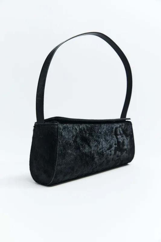 Pony Hair Baguette Bag - Black sold by St. Agni