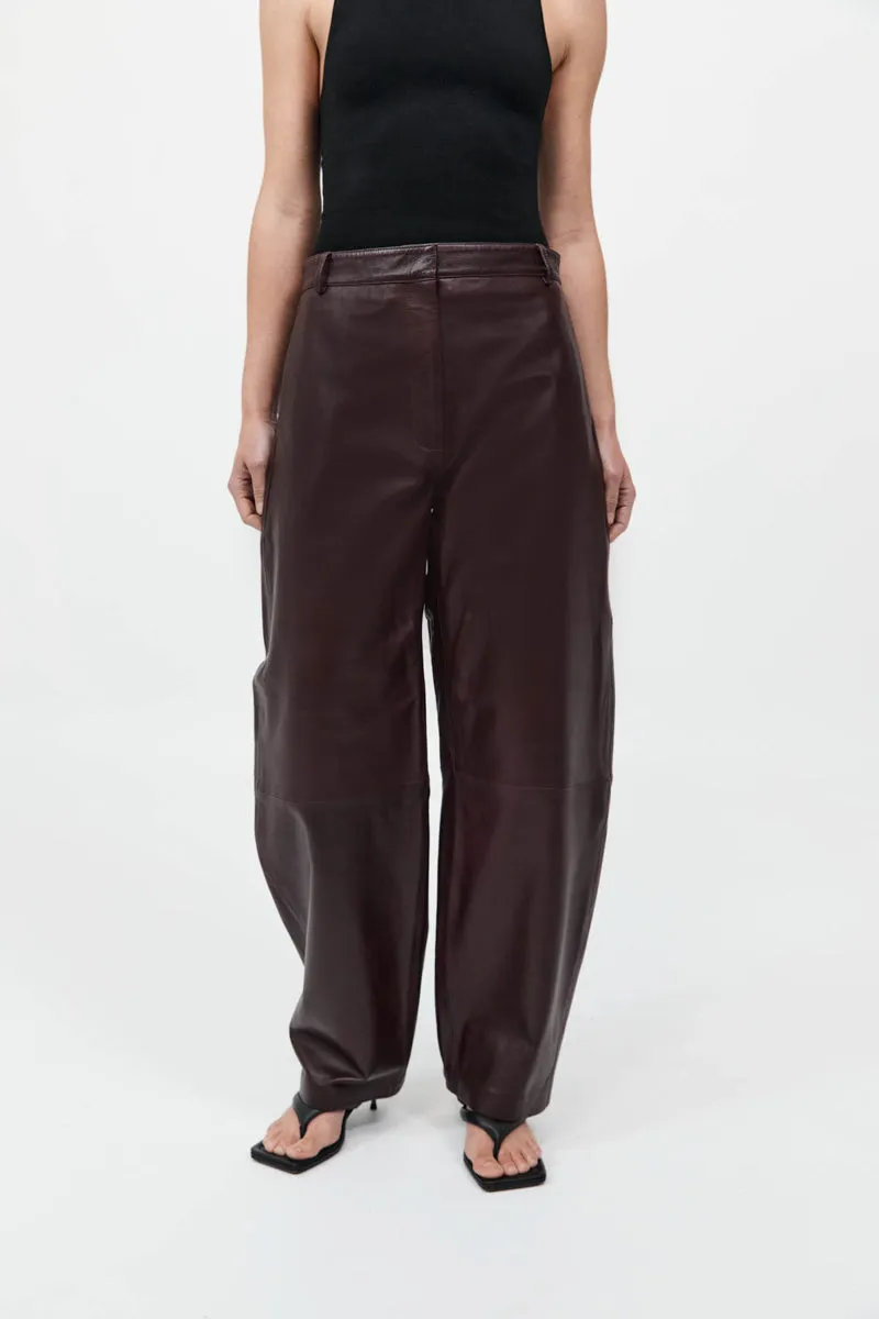 Leather Balloon Pants - Bordeaux sold by St. Agni product image thumbnail 2