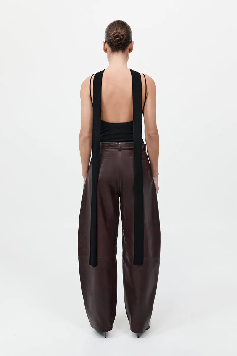 Leather Balloon Pants - Bordeaux sold by St. Agni product image thumbnail 5