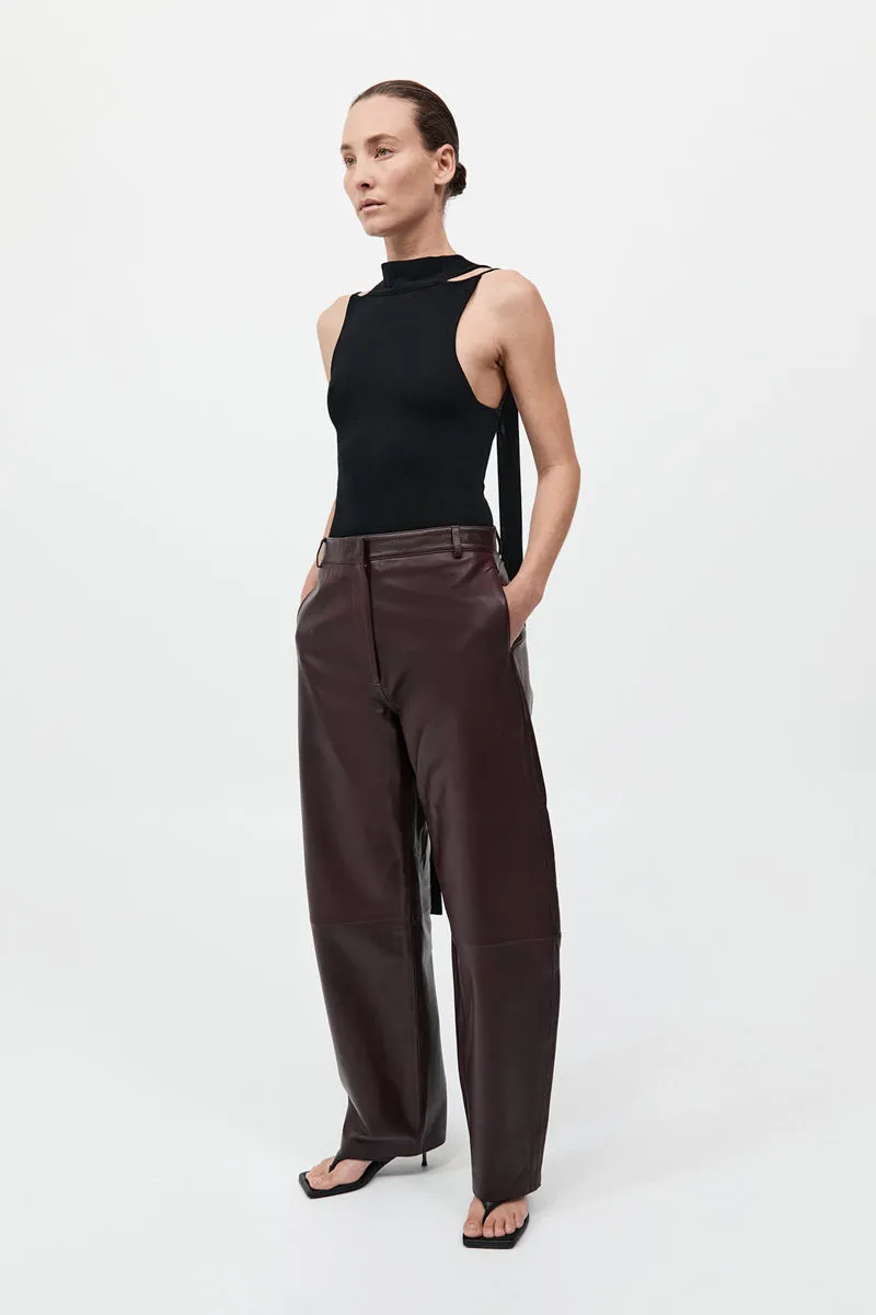 Leather Balloon Pants - Bordeaux sold by St. Agni product image thumbnail 3